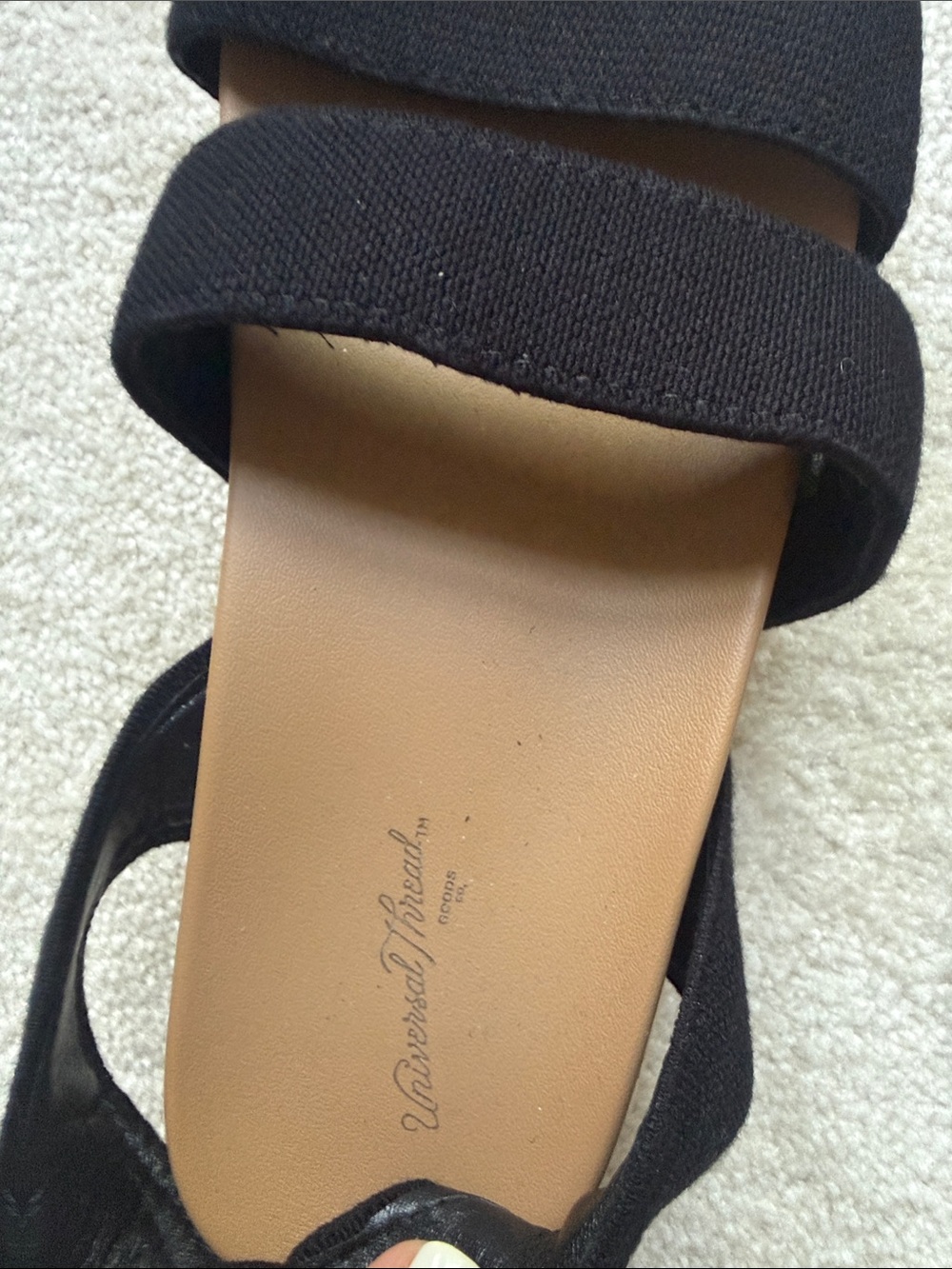 Universal Thread Black Platform Espadrille Sandals with Ankle Wrap - Picture 2 of 3